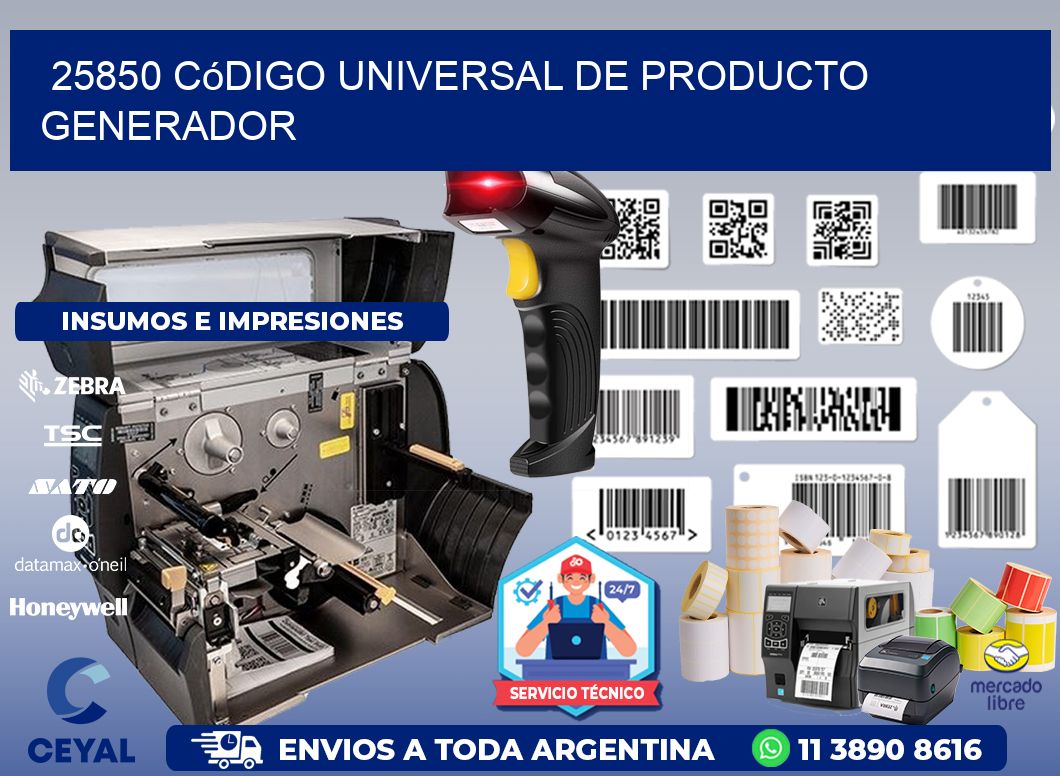 25850 Código universal de producto generador