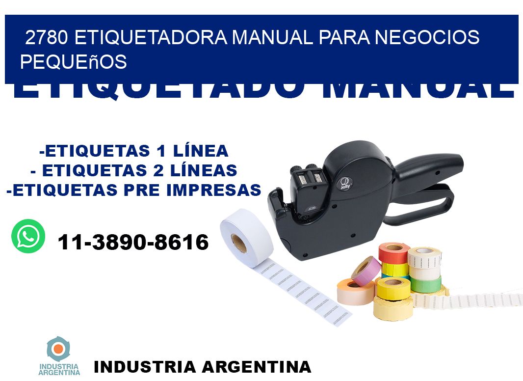 2780 etiquetadora manual para negocios pequeños