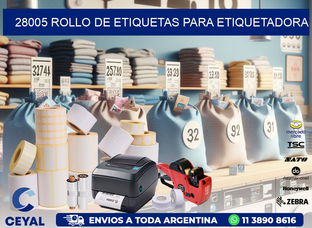 28005 rollo de etiquetas para etiquetadora