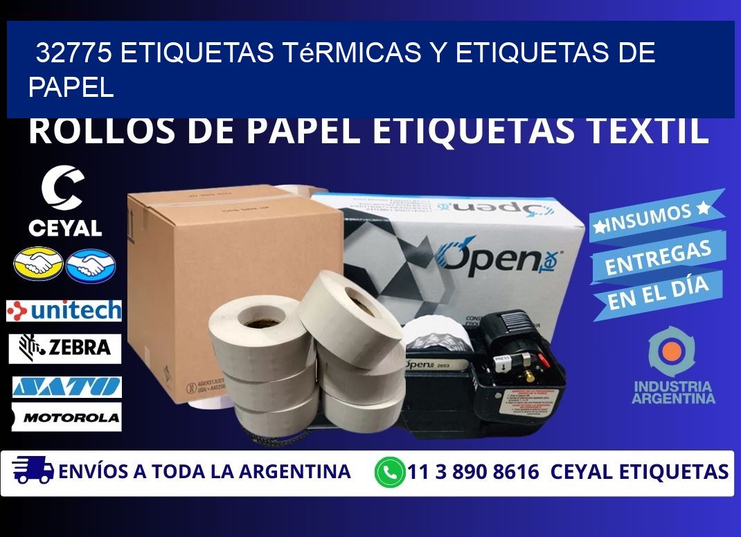 32775 etiquetas térmicas y etiquetas de papel