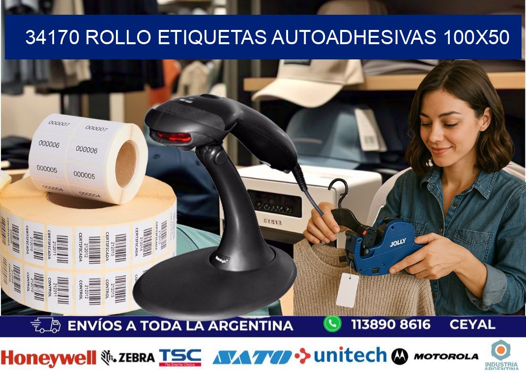 34170 Rollo Etiquetas autoadhesivas 100x50