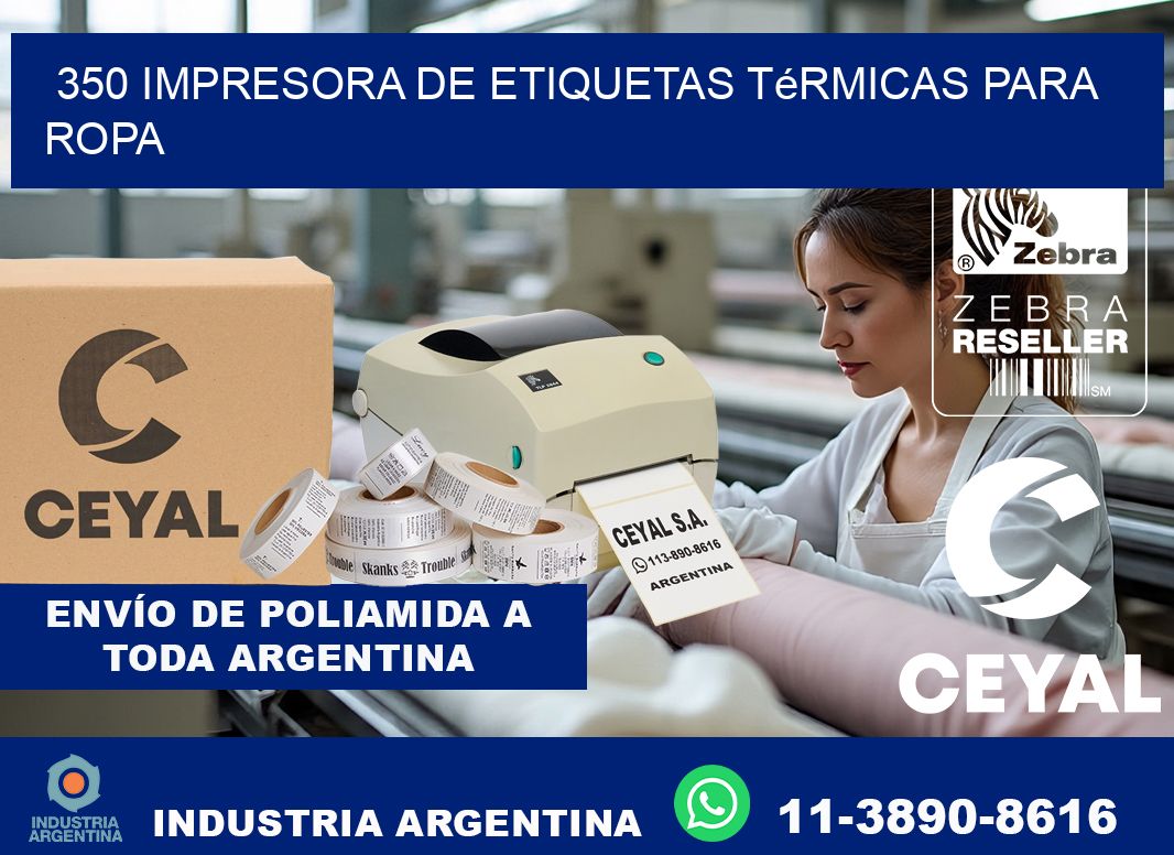 350 impresora de etiquetas térmicas para ropa