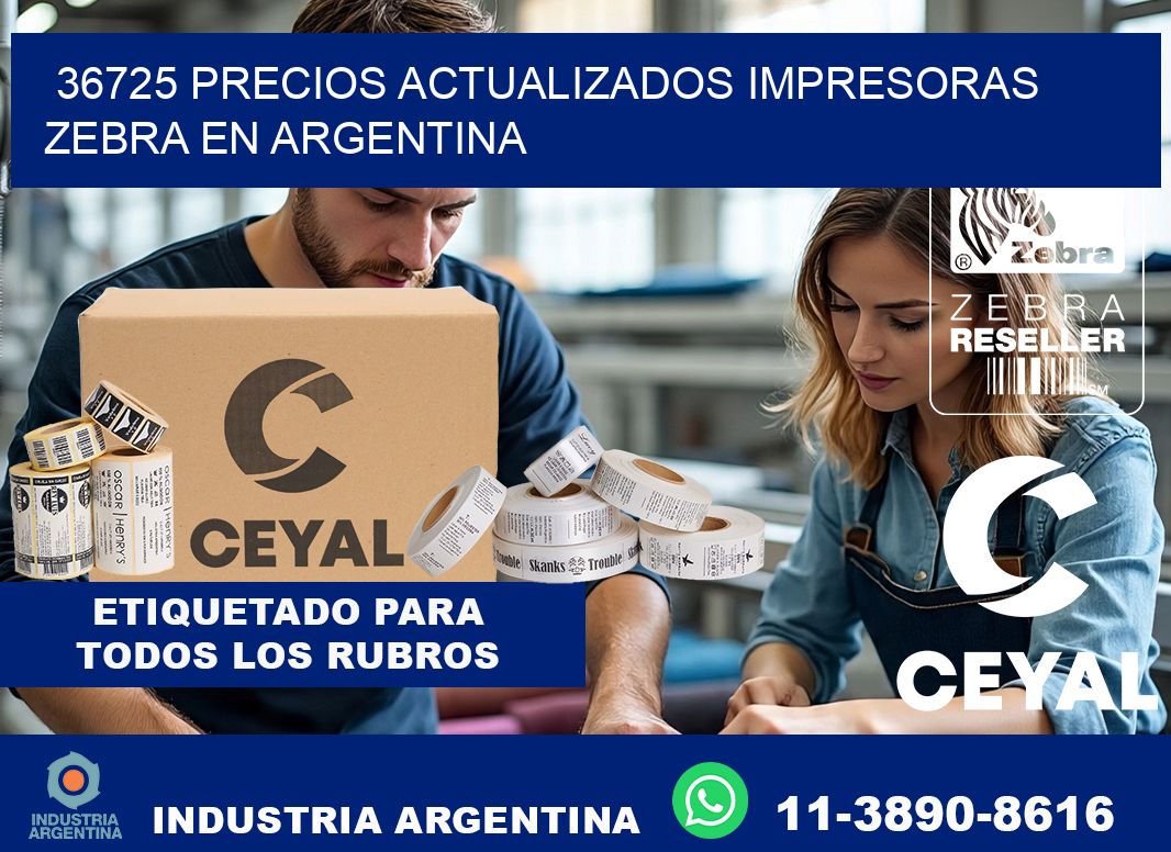 36725 precios actualizados impresoras zebra en argentina