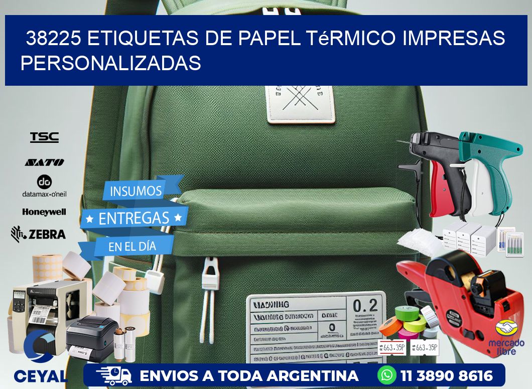 38225 Etiquetas de papel térmico impresas personalizadas