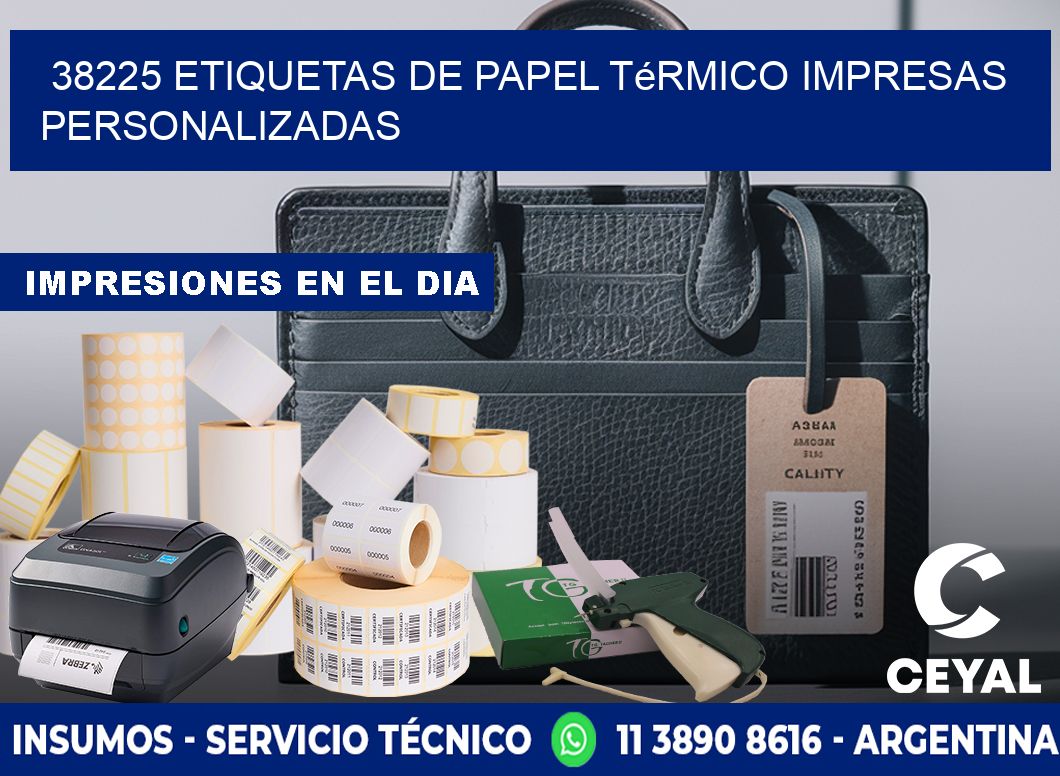 38225 Etiquetas de papel térmico impresas personalizadas