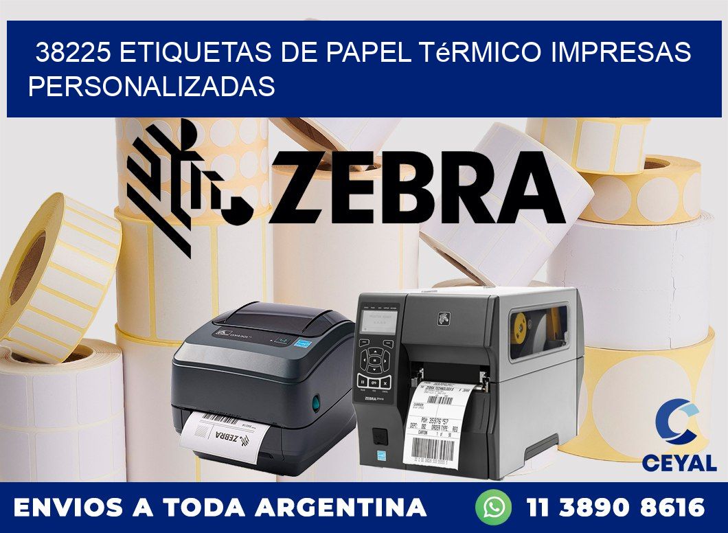 38225 Etiquetas de papel térmico impresas personalizadas