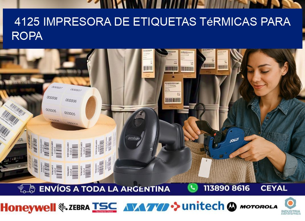 4125 impresora de etiquetas térmicas para ropa