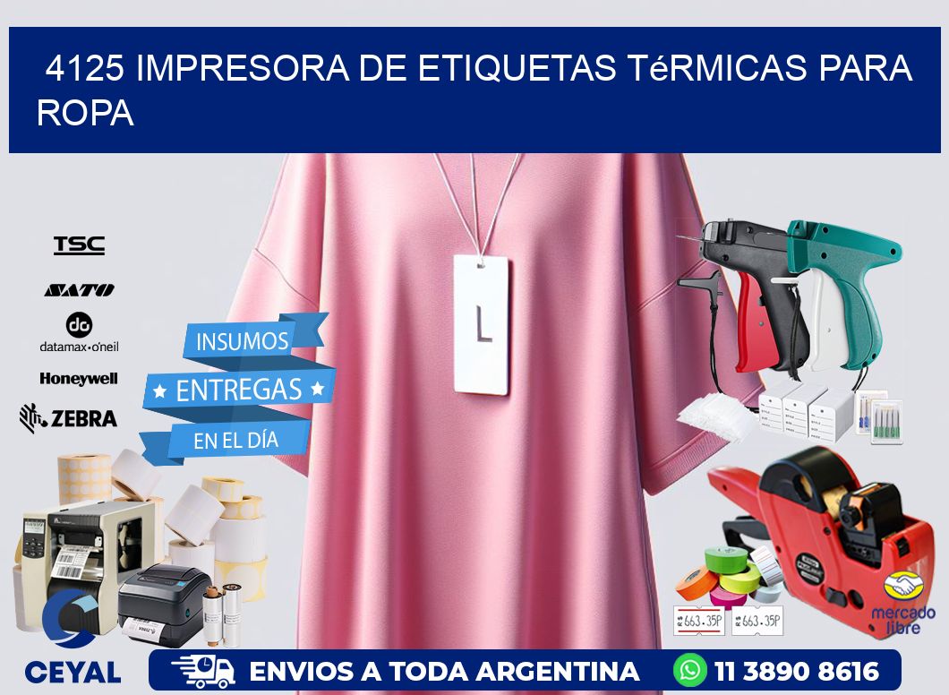 4125 impresora de etiquetas térmicas para ropa