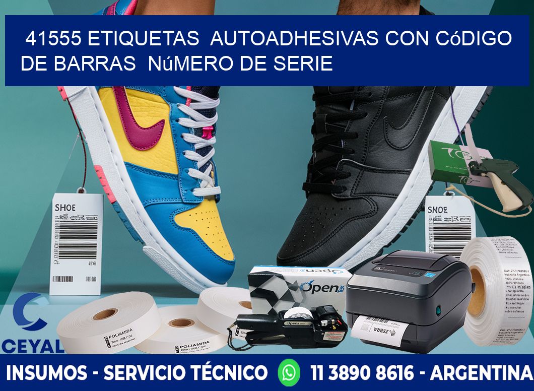 41555 etiquetas  autoadhesivas con código de barras  número de serie