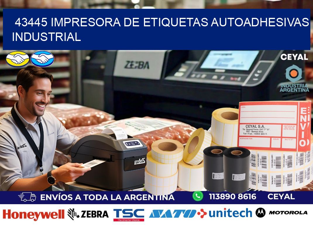 43445 Impresora de etiquetas autoadhesivas industrial