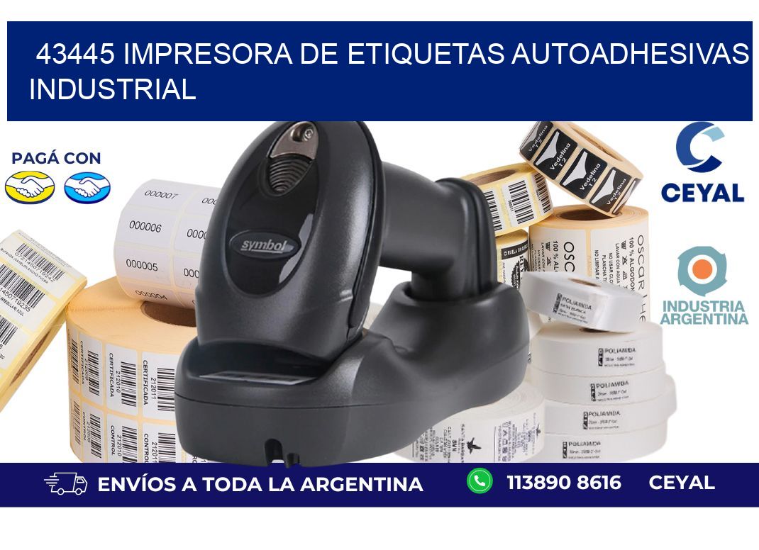 43445 Impresora de etiquetas autoadhesivas industrial