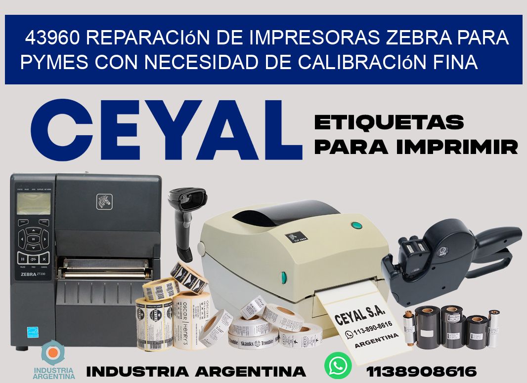 43960 reparación de impresoras zebra para pymes con necesidad de calibración fina