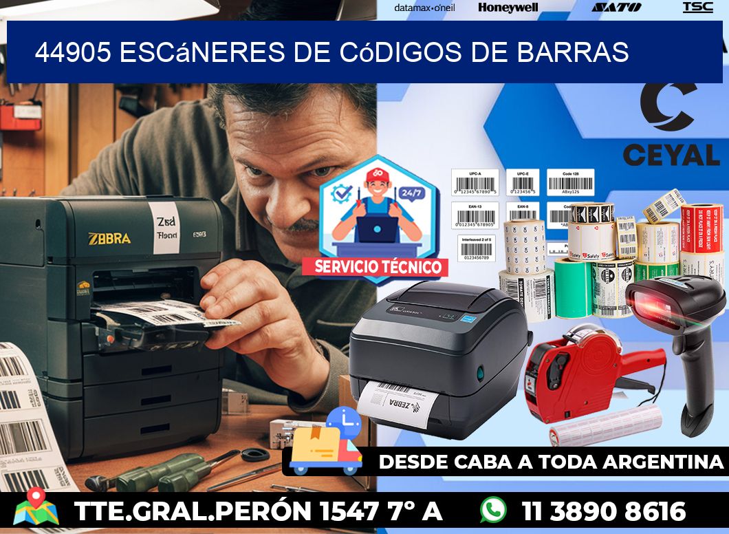 44905 Escáneres de códigos de barras
