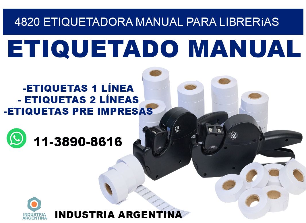 4820 etiquetadora manual para librerías