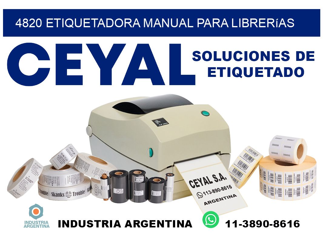 4820 etiquetadora manual para librerías