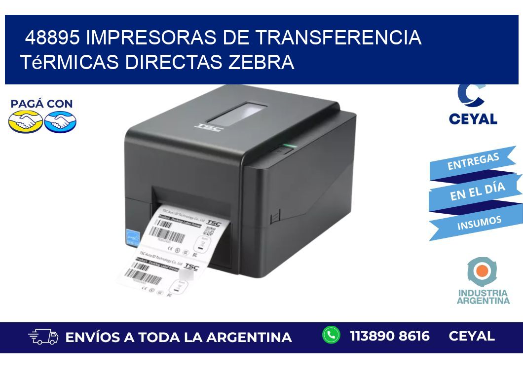 48895 impresoras de Transferencia  térmicas directas zebra