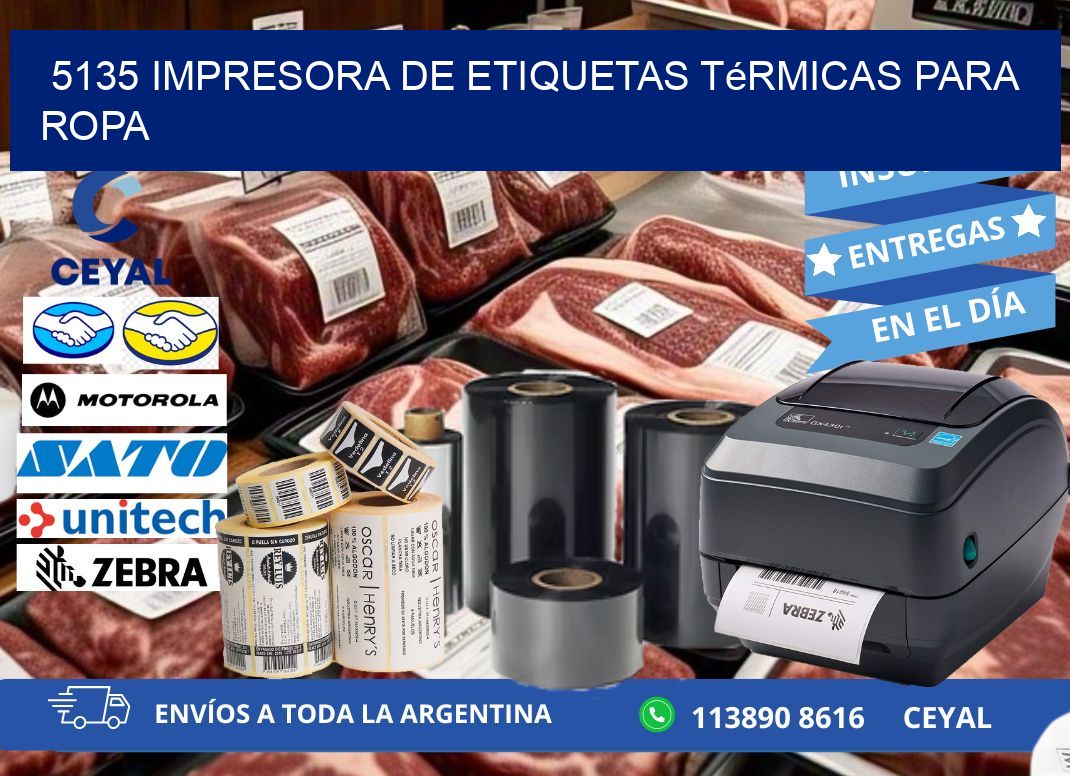 5135 impresora de etiquetas térmicas para ropa