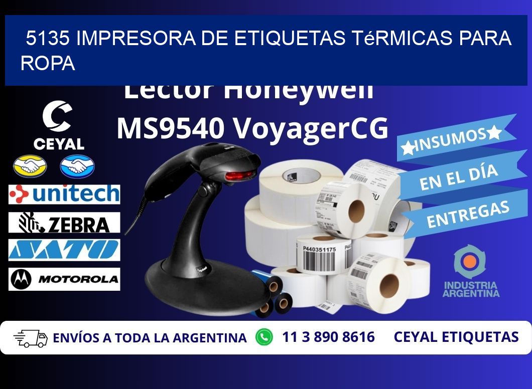 5135 impresora de etiquetas térmicas para ropa