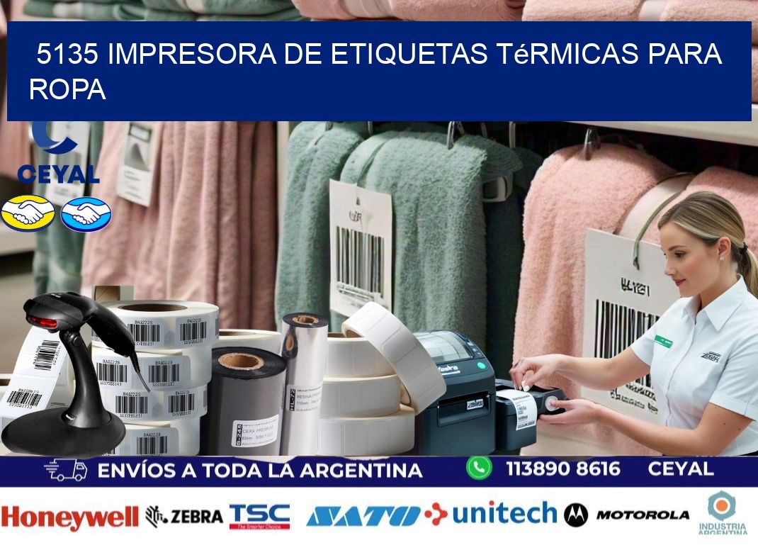 5135 impresora de etiquetas térmicas para ropa