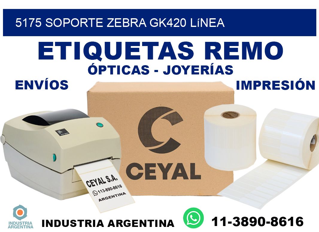 5175 soporte zebra gk420 línea