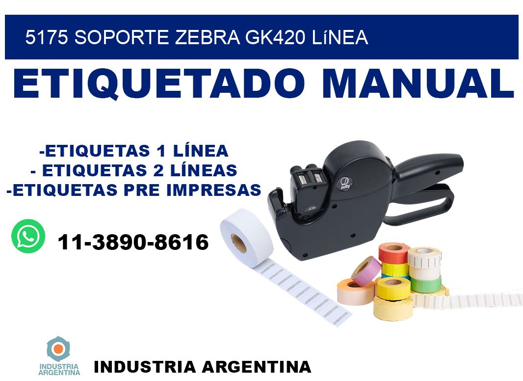 5175 soporte zebra gk420 línea