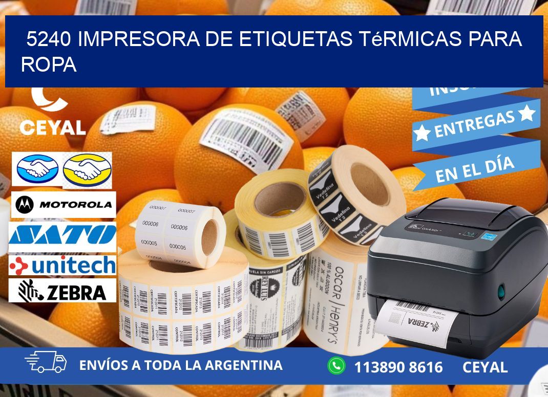 5240 impresora de etiquetas térmicas para ropa