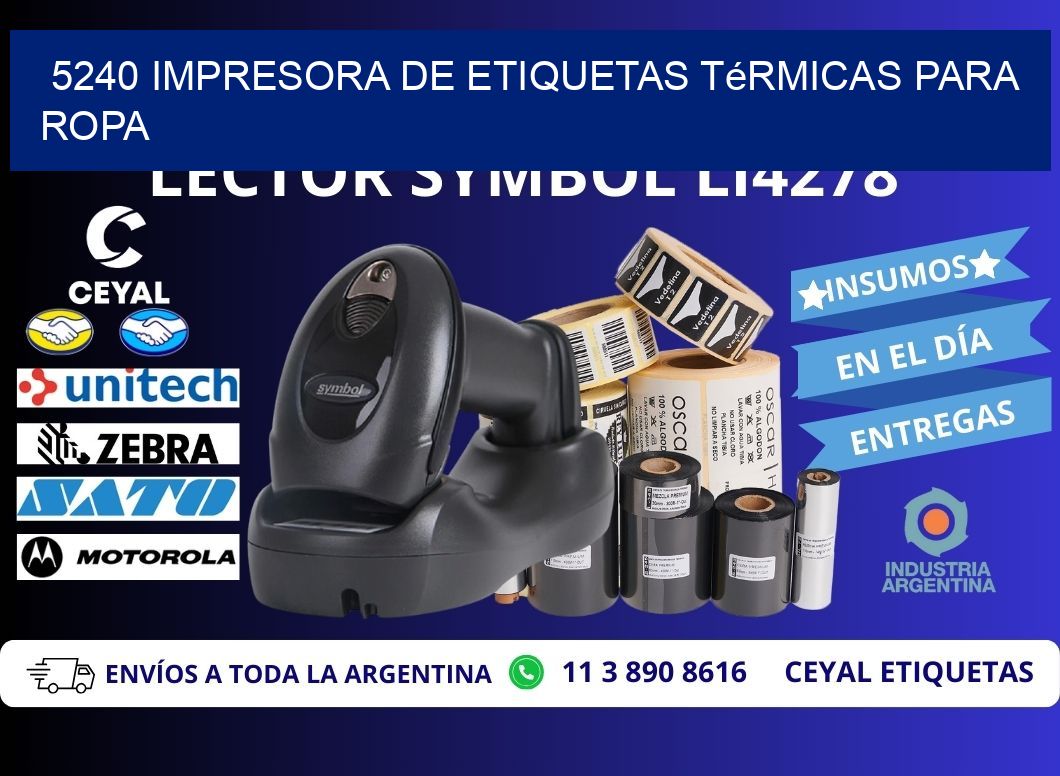 5240 impresora de etiquetas térmicas para ropa