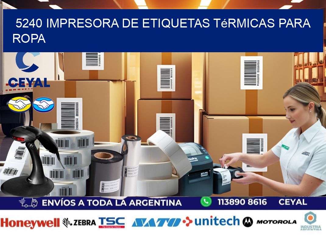5240 impresora de etiquetas térmicas para ropa