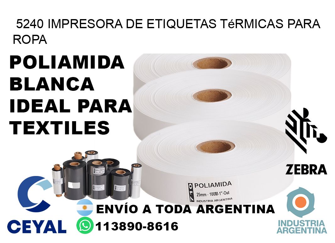 5240 impresora de etiquetas térmicas para ropa