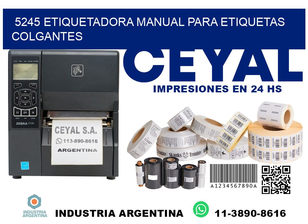 5245 etiquetadora manual para etiquetas colgantes