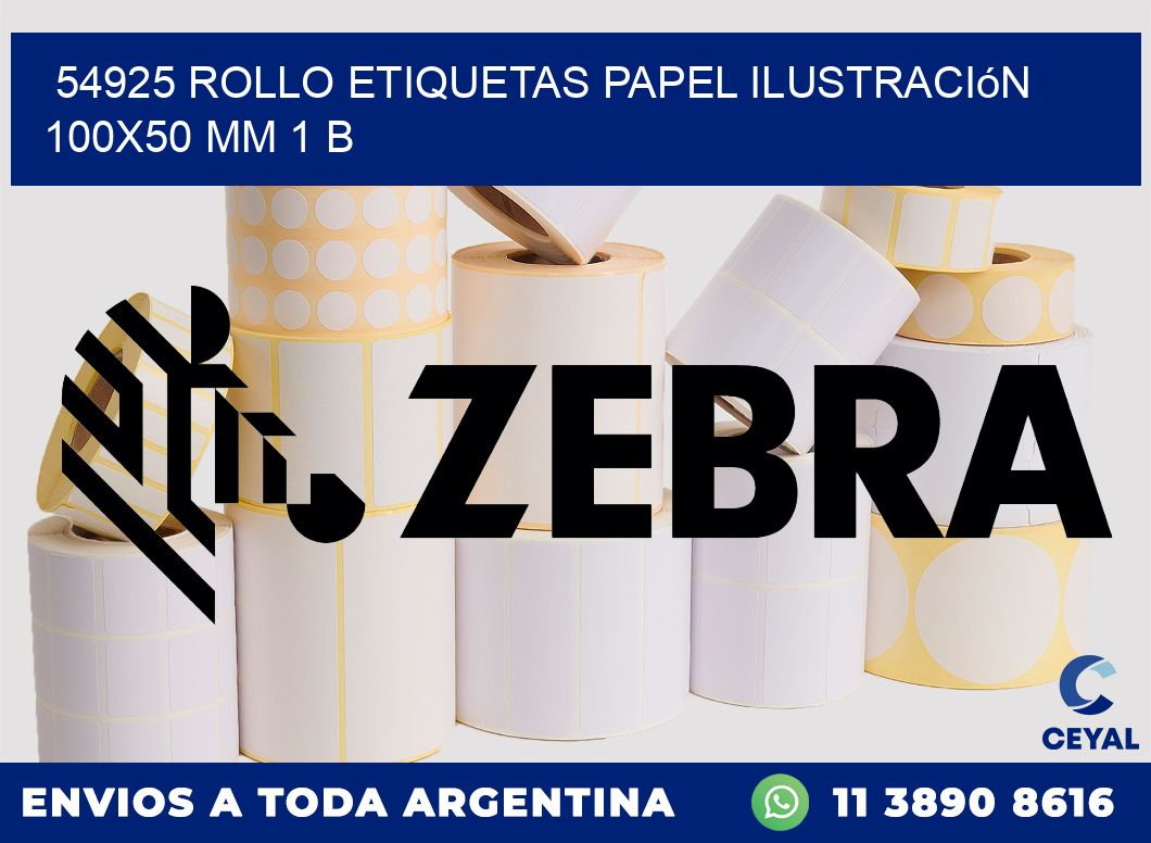 54925 Rollo Etiquetas Papel Ilustración 100x50 Mm 1 B