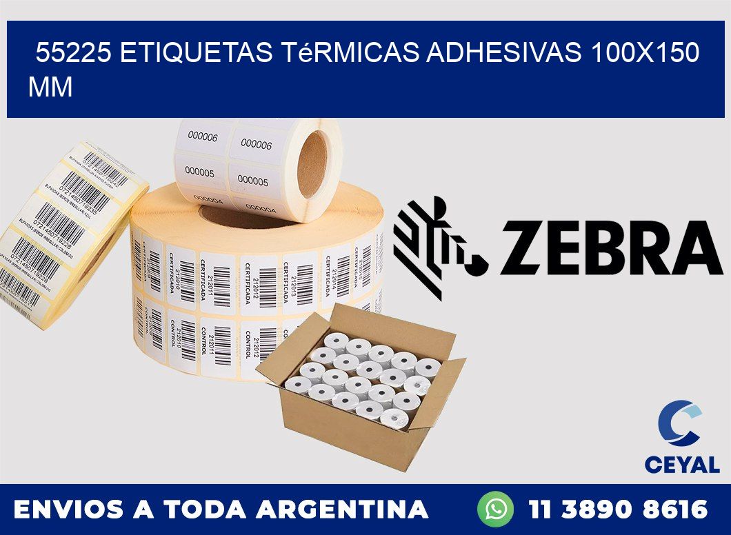 55225 etiquetas térmicas adhesivas 100x150 mm