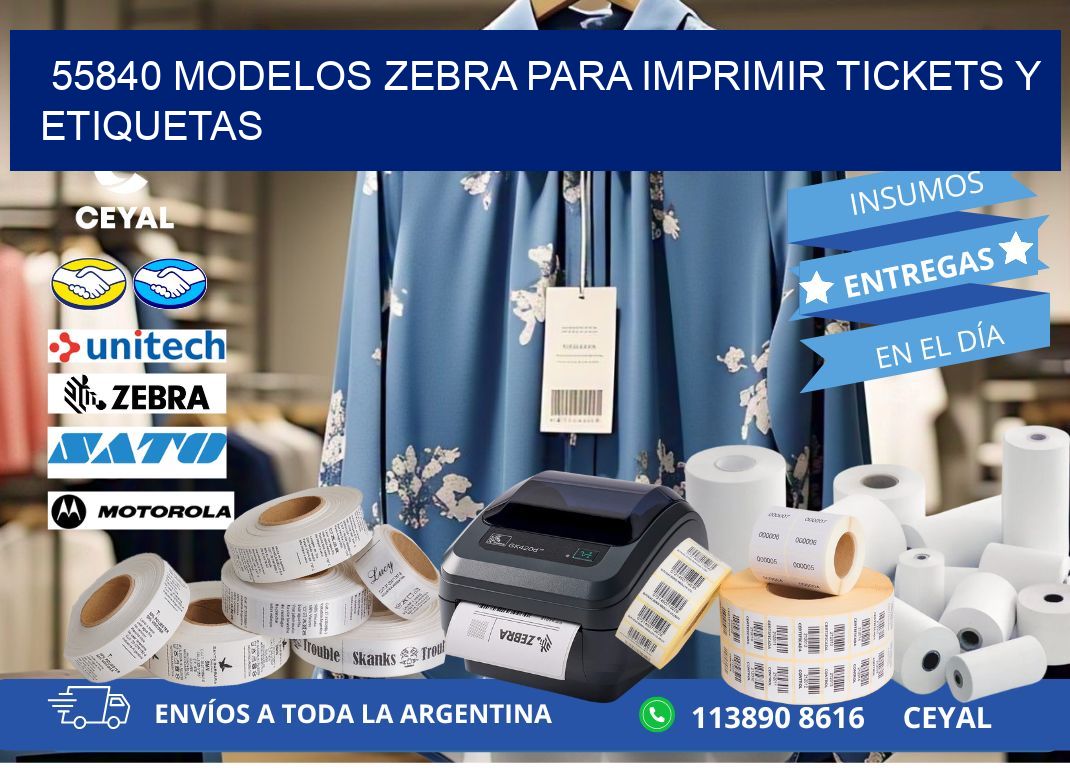 55840 modelos zebra para imprimir tickets y etiquetas