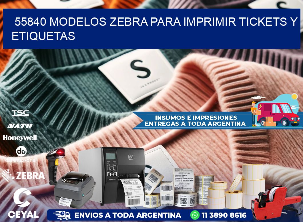 55840 modelos zebra para imprimir tickets y etiquetas