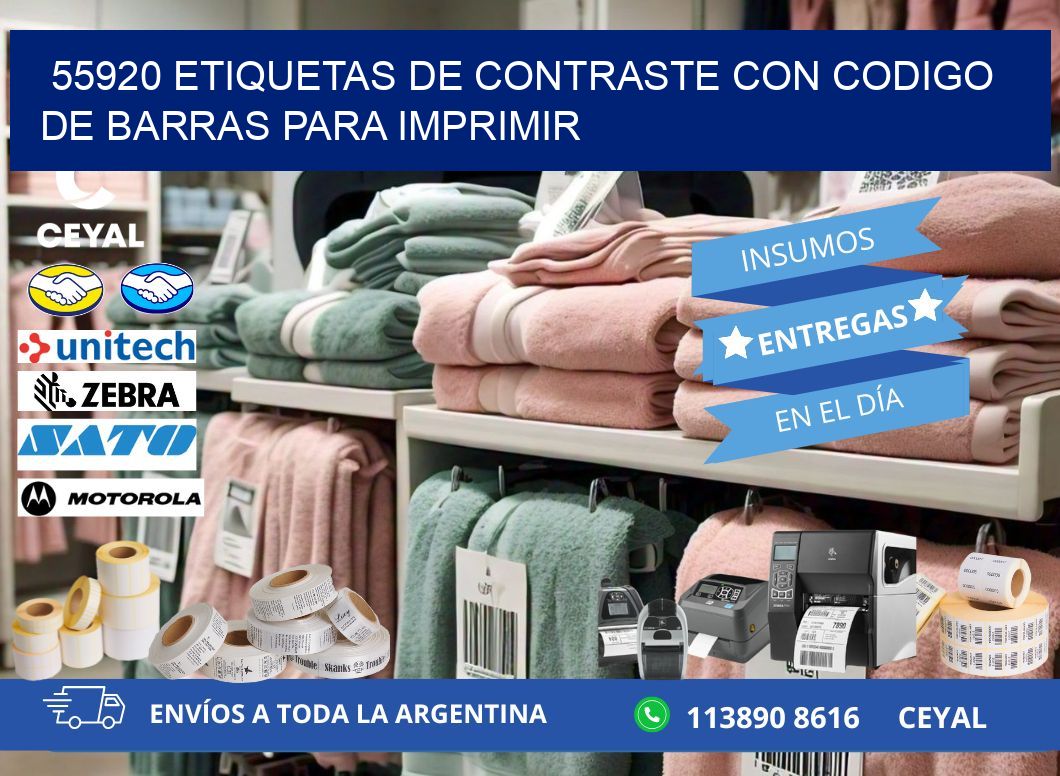 55920 etiquetas de contraste con codigo de barras para imprimir