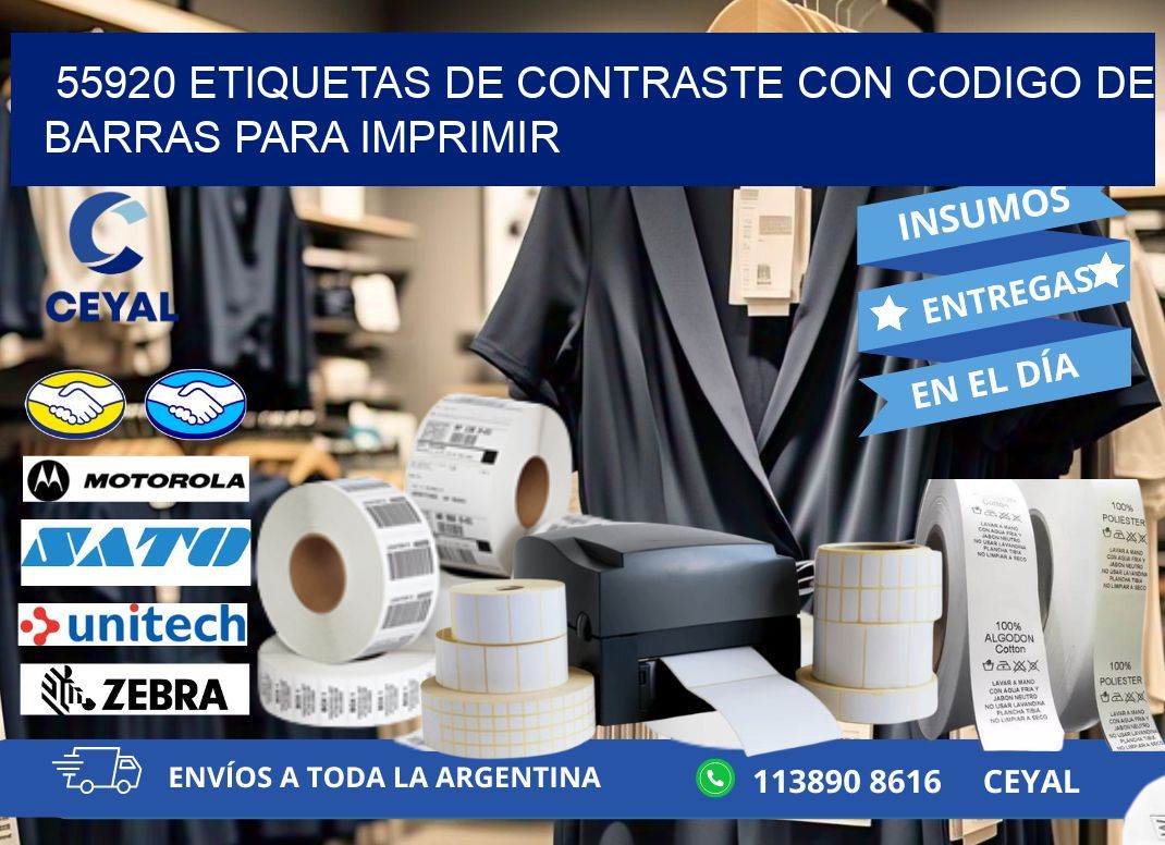 55920 etiquetas de contraste con codigo de barras para imprimir