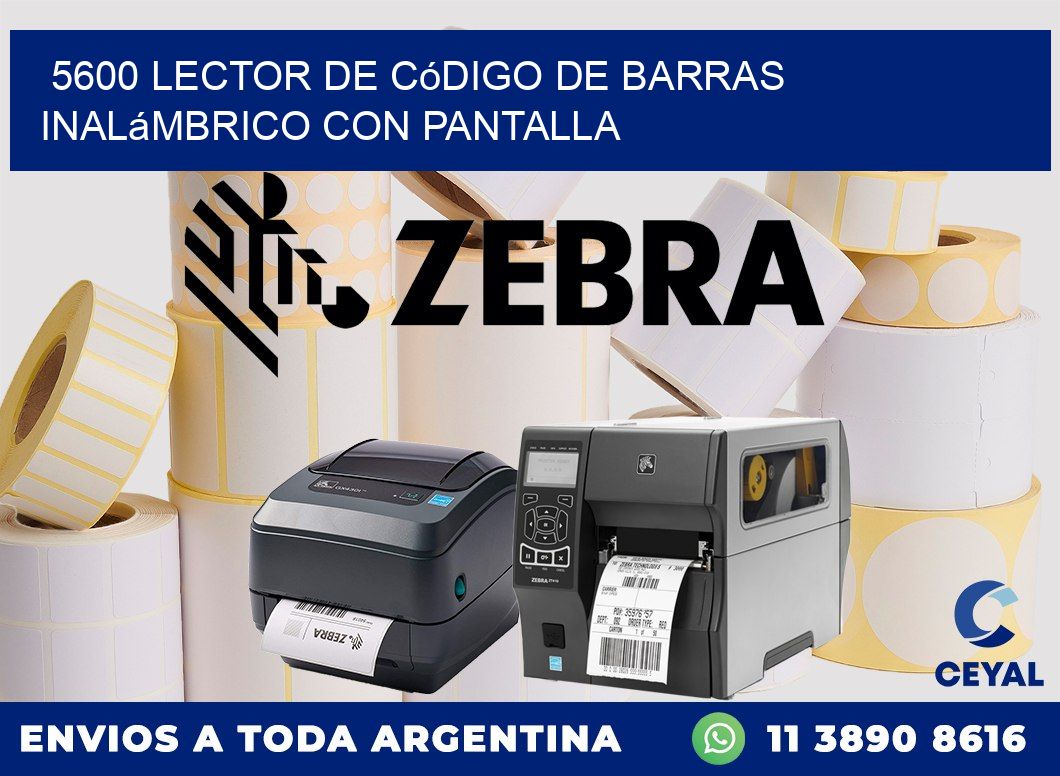 5600 Lector de código de barras inalámbrico con Pantalla