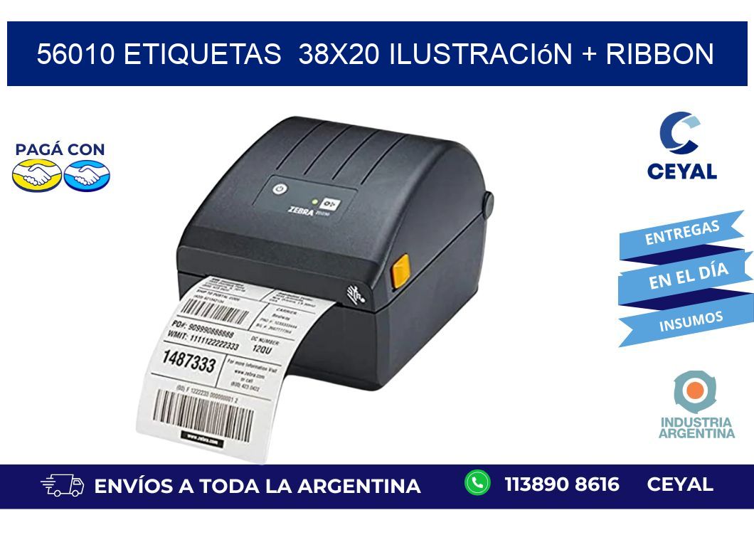 56010 etiquetas  38x20 ilustración + ribbon
