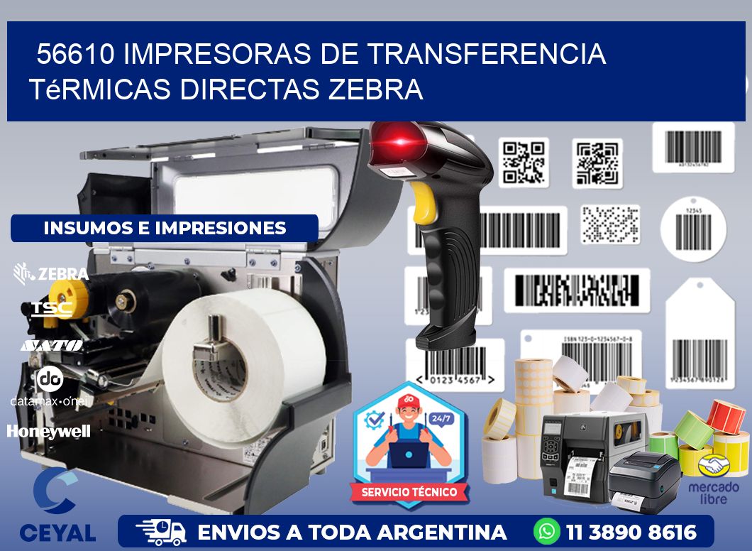 56610 impresoras de Transferencia térmicas directas zebra