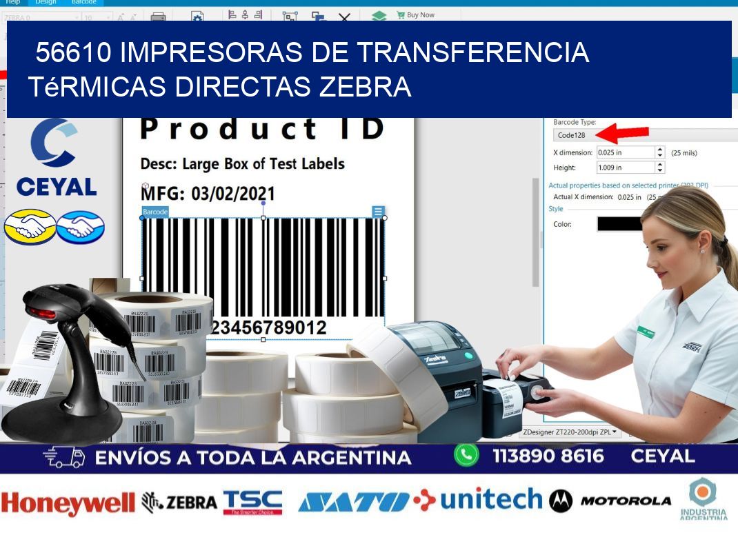 56610 impresoras de Transferencia térmicas directas zebra