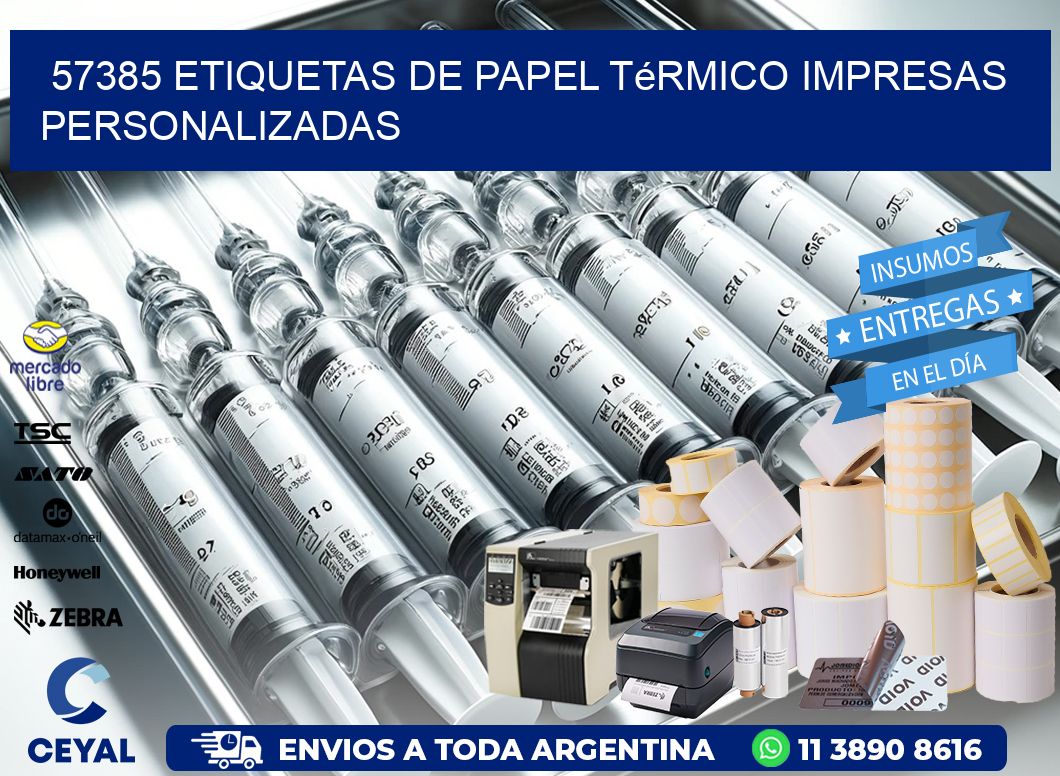 57385 Etiquetas de papel térmico impresas personalizadas