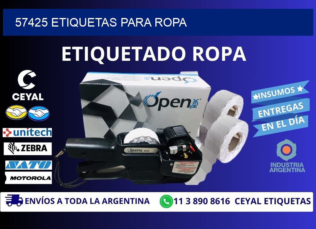 57425 etiquetas para ropa