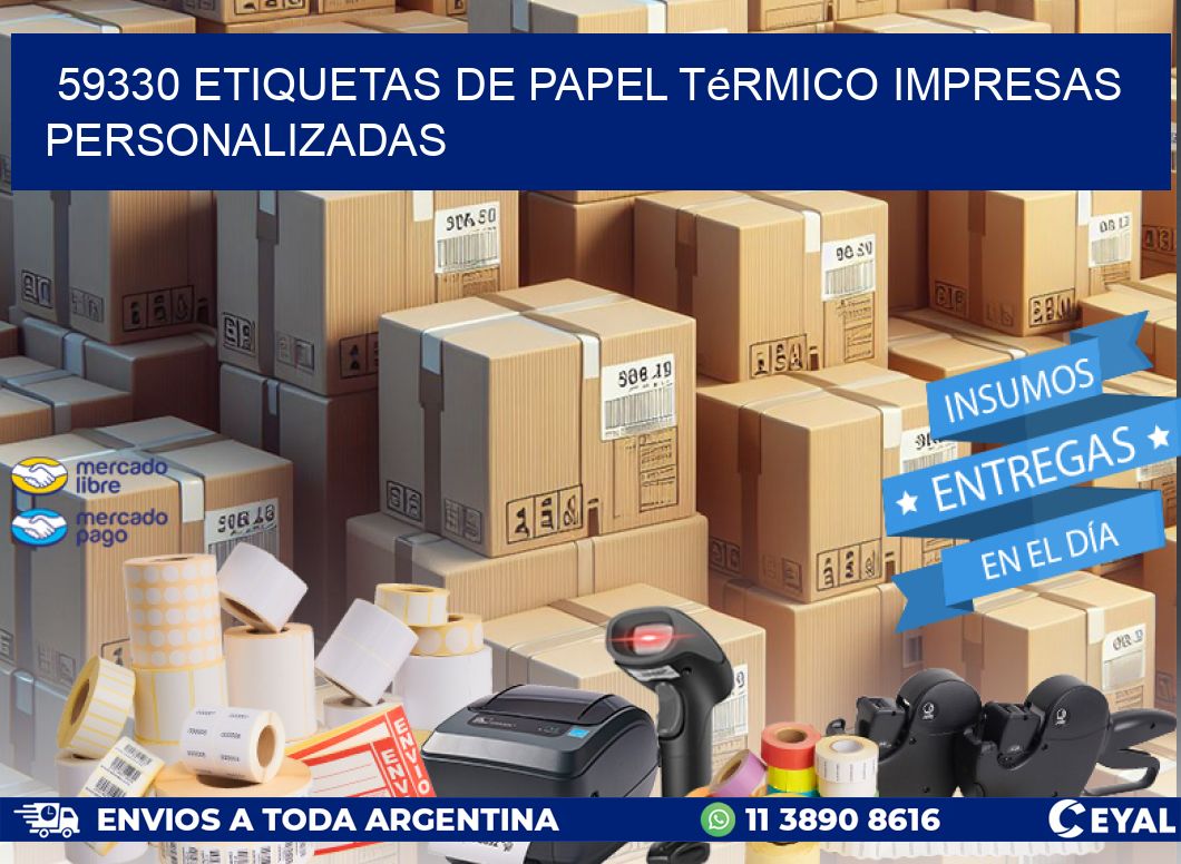 59330 Etiquetas de papel térmico impresas personalizadas