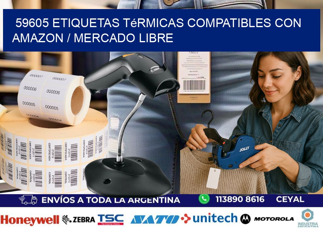 59605 etiquetas térmicas compatibles con Amazon / Mercado Libre