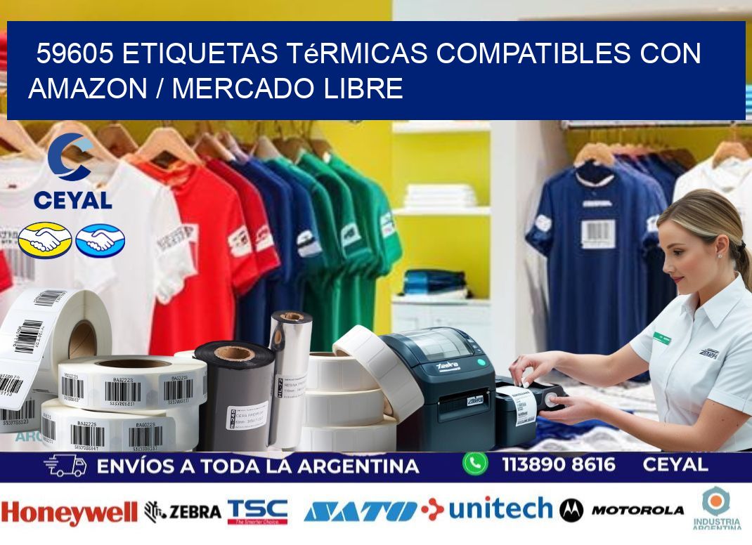 59605 etiquetas térmicas compatibles con Amazon / Mercado Libre