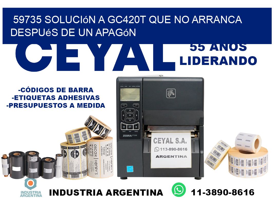 59735 solución a gc420t que no arranca después de un apagón