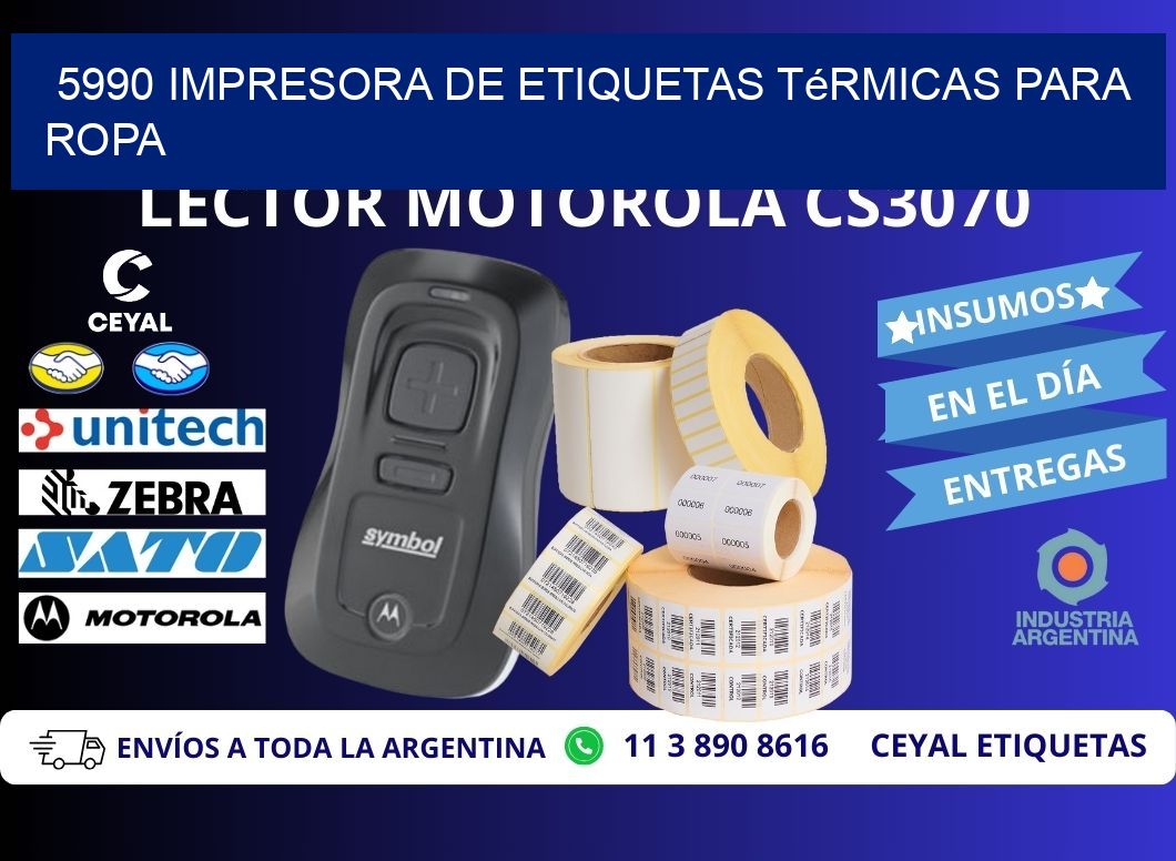 5990 impresora de etiquetas térmicas para ropa