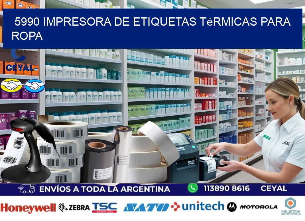 5990 impresora de etiquetas térmicas para ropa