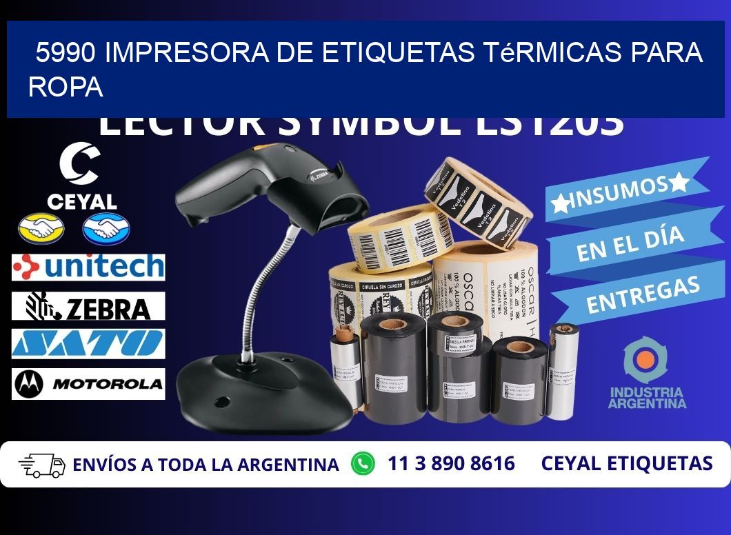 5990 impresora de etiquetas térmicas para ropa