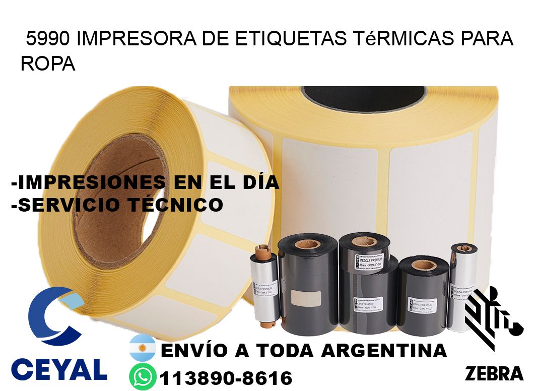 5990 impresora de etiquetas térmicas para ropa
